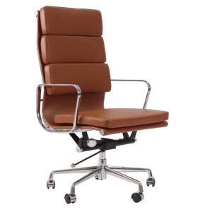 Classy Soft Pad High Back EA219 Office Chair - Tan Brown Leather