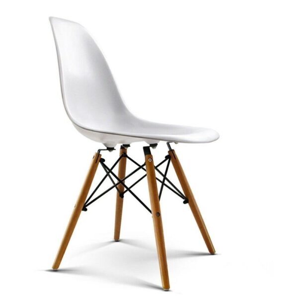 Set of Two Classy DSW Chairs White