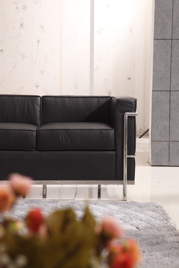 Premium Le Corbusier LC2 Two Seater Armchair Replica - Classic Modern Design Furniture - Image 6