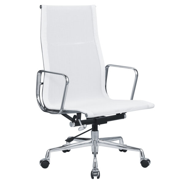 Classy Management EA119 Mesh Office Chair High Back- White