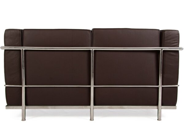 Le Corbusier LC2 Dark Brown Two-Seater Armchair Replica