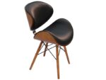 Retro Style DSW Faux Eiffel Dining Office Chair Walnut Finish