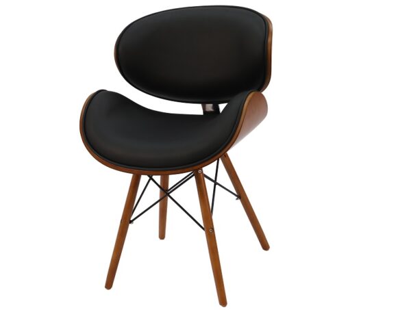 Vintage DSW Eiffel Dining Office Chair with Walnut Finish - Retro Style Faux Furniture - Image 6