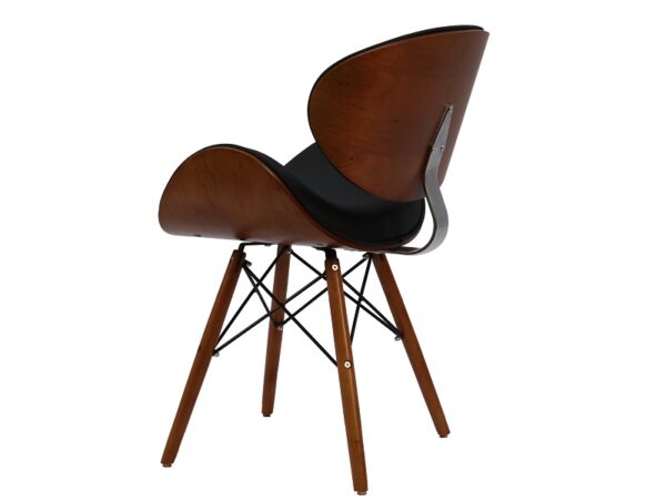 Vintage DSW Eiffel Dining Office Chair with Walnut Finish - Retro Style Faux Furniture - Image 7