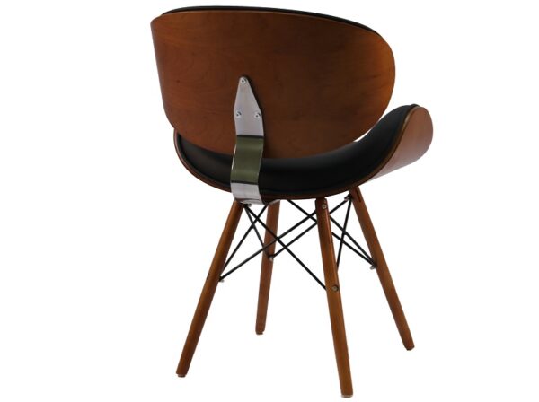 Vintage DSW Eiffel Dining Office Chair with Walnut Finish - Retro Style Faux Furniture - Image 9