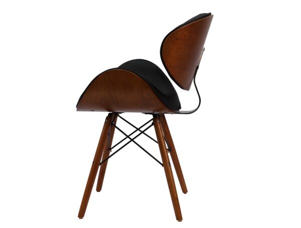 Vintage DSW Eiffel Dining Office Chair with Walnut Finish - Retro Style Faux Furniture - Image 8