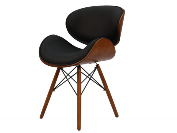 Vintage DSW Eiffel Dining Office Chair with Walnut Finish - Retro Style Faux Furniture - Image 11