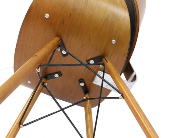 Vintage DSW Eiffel Dining Office Chair with Walnut Finish - Retro Style Faux Furniture - Image 3
