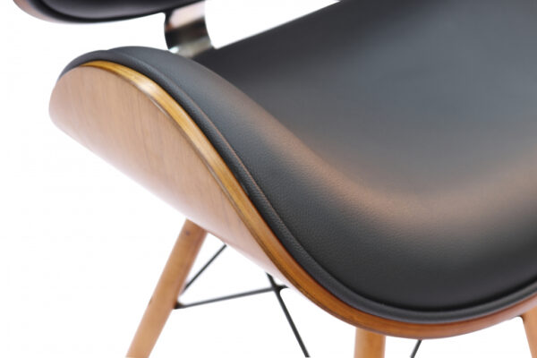 Vintage DSW Eiffel Dining Office Chair with Walnut Finish - Retro Style Faux Furniture - Image 2