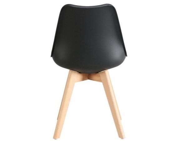 Black Tulip Dining Chair Set of 2 - Stylish and Comfortable Kitchen Seating Solution - Image 4
