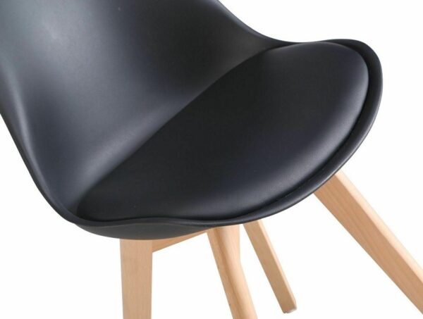 Black Tulip Dining Chair Set of 2 - Stylish and Comfortable Kitchen Seating Solution - Image 5