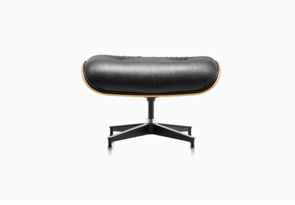 Black Classy Style Lounge Chair & Ottoman Set in Natural Wood - Luxury Home Furniture - Image 3